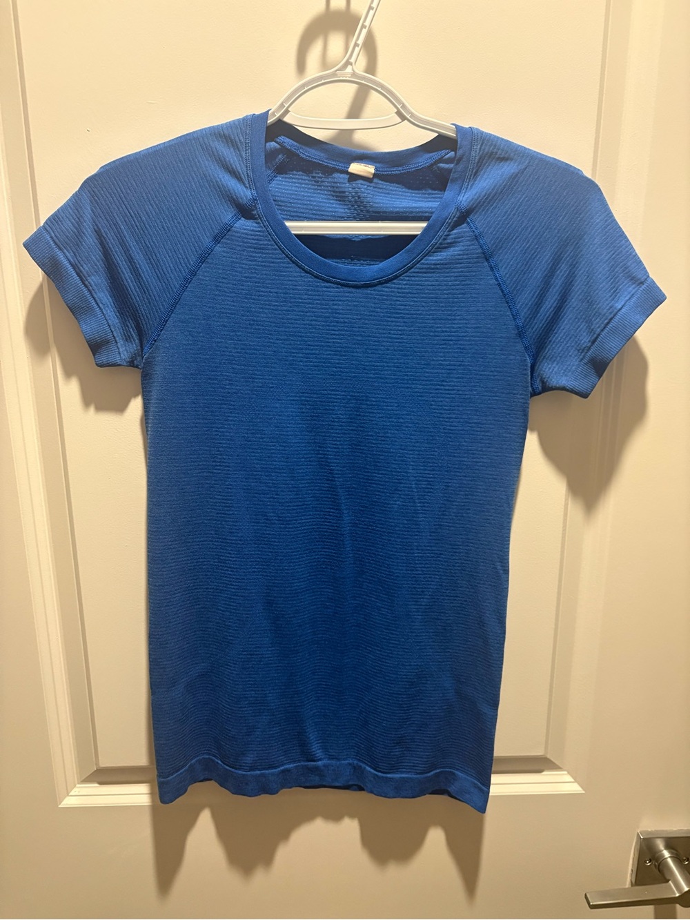 Blue Women’s Short-Sleeve Ribbed Tee